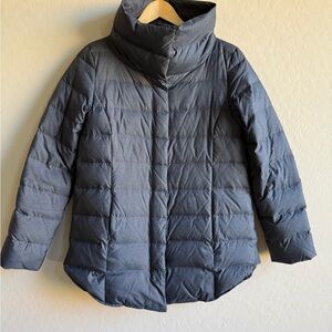 Eileen Fisher Charcoal Down Puffer Sz XS